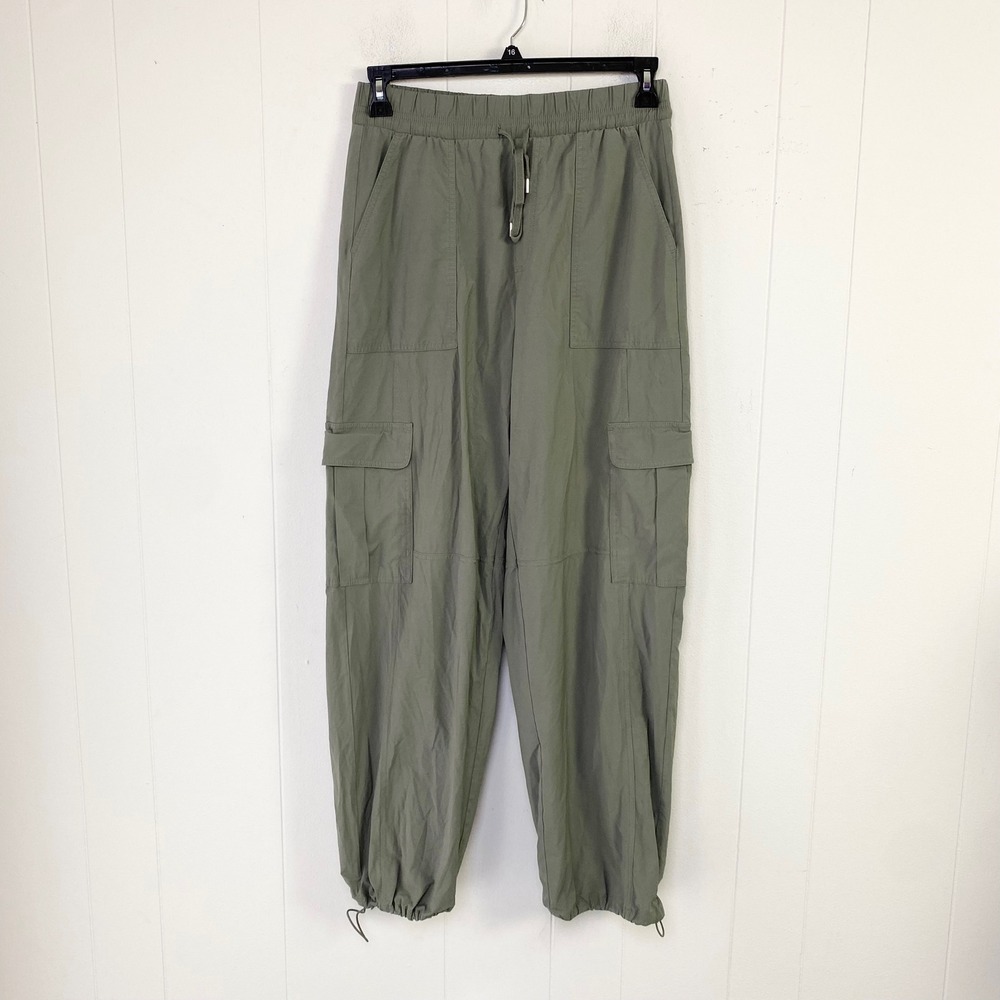 Calia Womens Olive Green Cargo Jogger Pants Stretch Drawstring Hem Size M